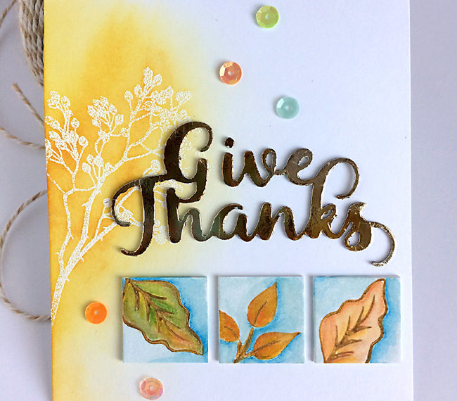 Give Thanks Deco Foil Card by Daniela Dobson