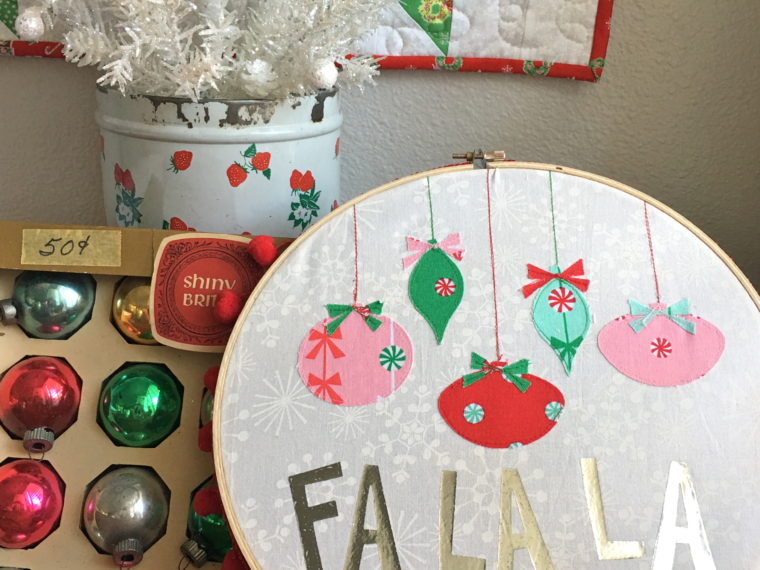 Christmas Holiday Embroidery Hoop Deco Foil