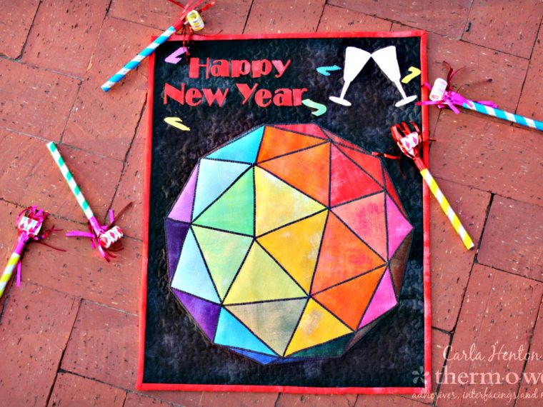 Let the Ball Drop New Year Mini Quilt by Carla Henton