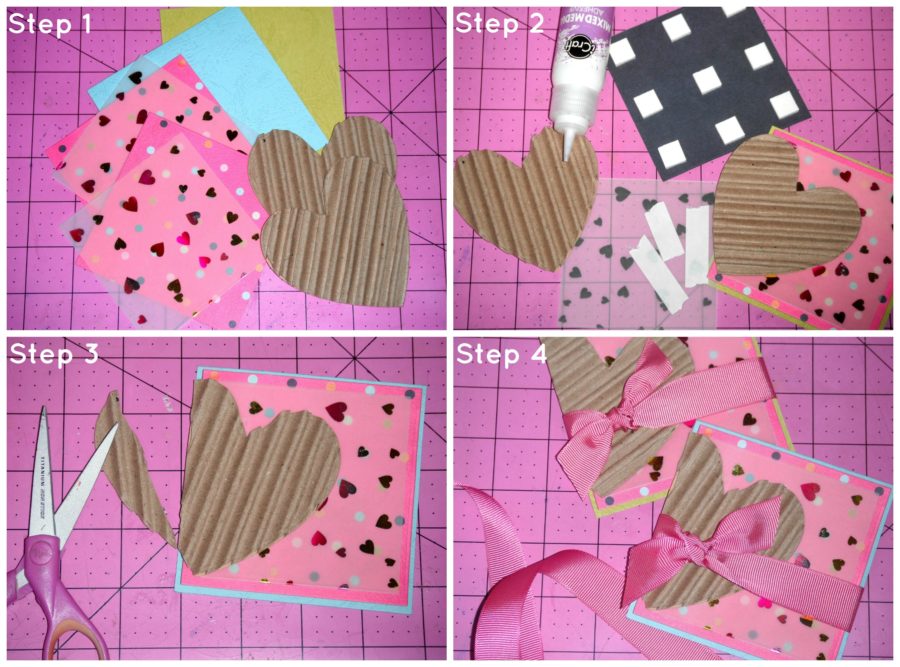 Layered Mini Valentines Cards - Deco Foil