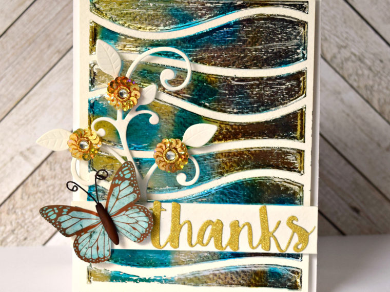 Thank You Card made with Deco Foil Transfer Gel