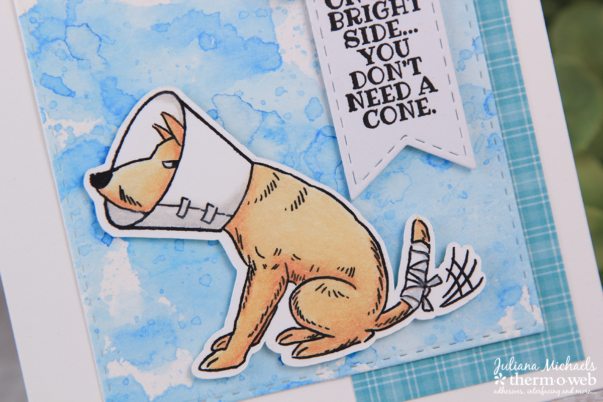 Get Well Cards by Juliana Michaels featuring Therm O Web Adhesives and Art Impressions Doggie Kisses Stamp Set