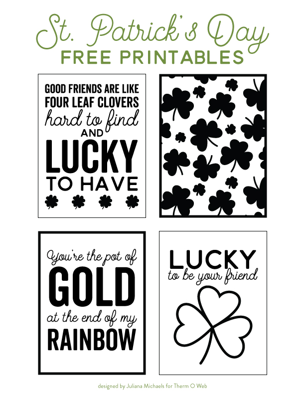 St. Patrick's Day Free Printable for Therm O Web by Juliana Michaels