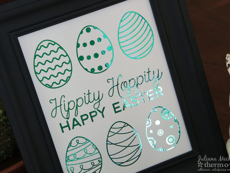 Happy Easter Framed Deco Foil Printable