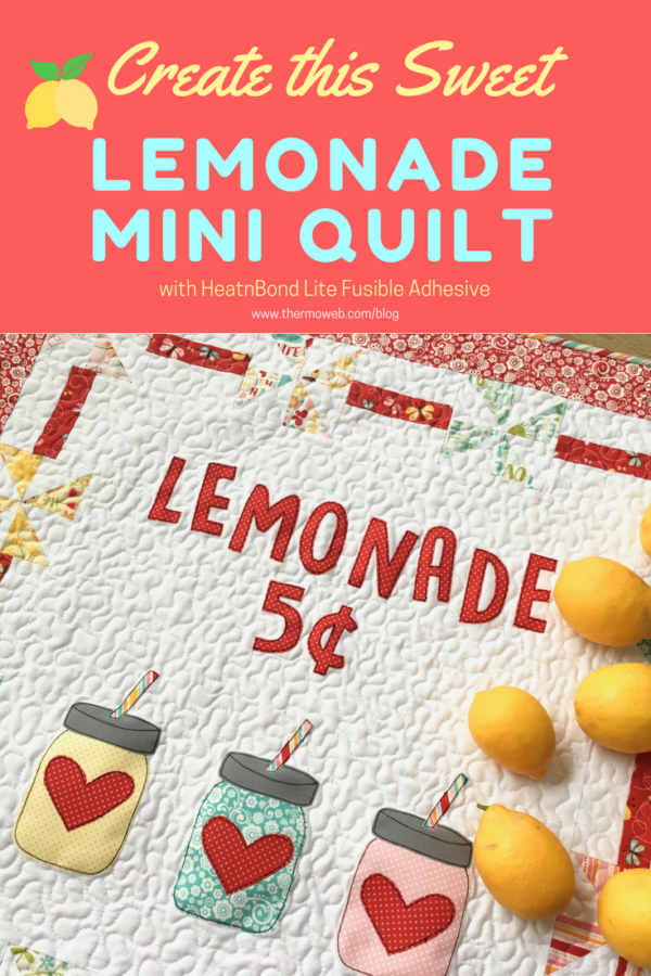 Lemonade Stand Mini Quilt Featuring SpraynBond Basting Spray by Amanda Niederhauser