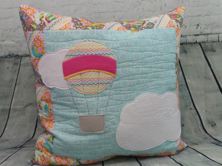 Up Up and Away Blend Fabric Pillow with SpraynBond Basting Spray