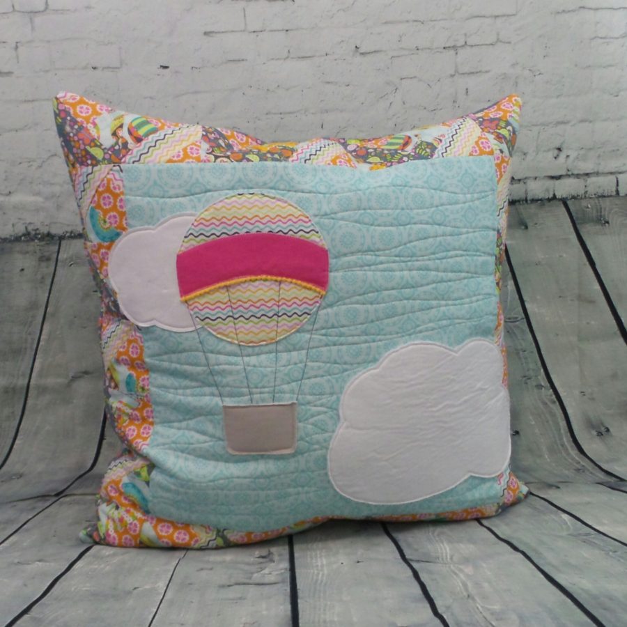 Up Up and Away Blend Fabric Pillow with SpraynBond Basting Spray