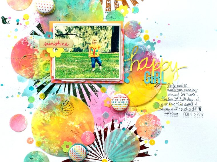 Happy Girl Layout by Missy Whidden