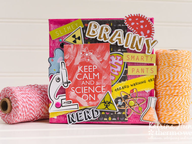 Keep Calm and Science On Mixed Media Canvas