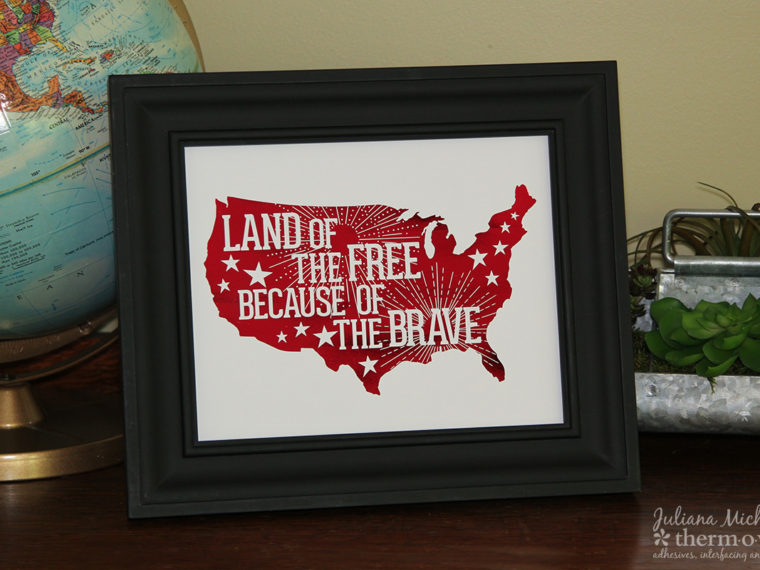 Framed Patriotic Printable by Juliana Michaels featuring Therm O Web Deco Foil