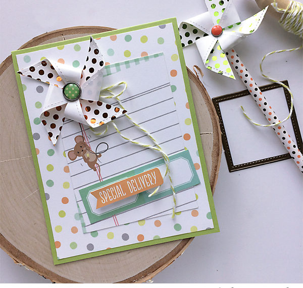 Special delivery baby boy card by Daniela Dobson