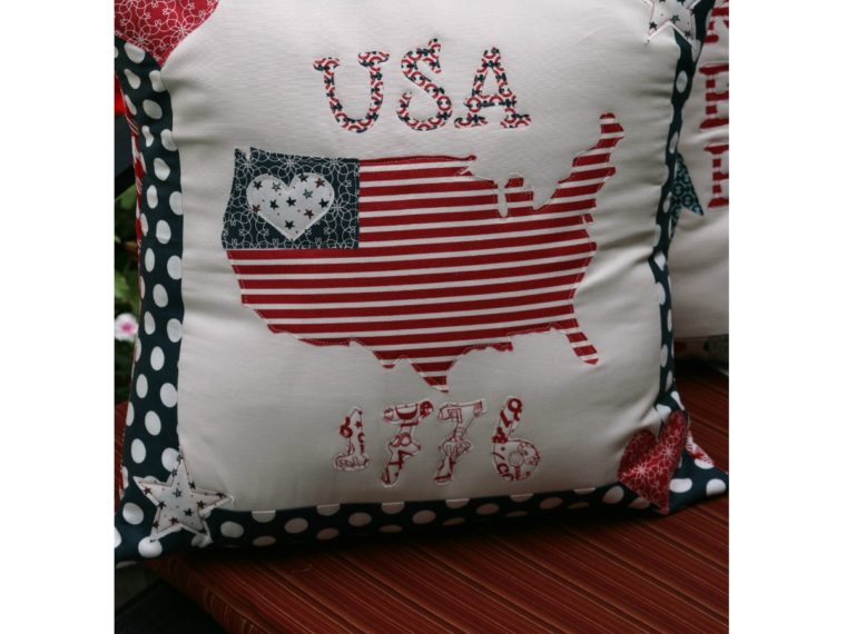 Easy USA Patriotic Pillow with HeatnBond