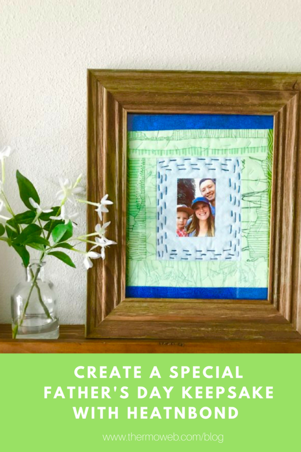 Father's Day Framed Keepsake made with HeatnBond Fusible Fleece