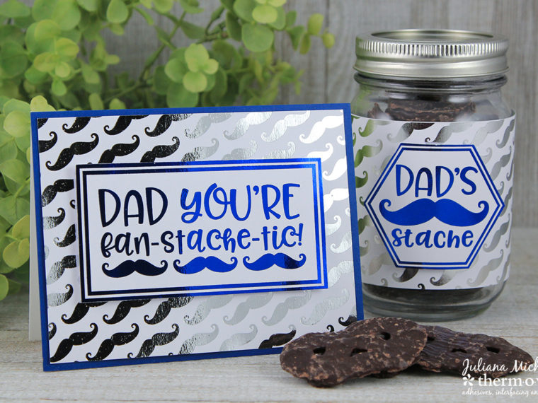 Father's Day Printable Mason Jar Gift and Card by Juliana Michaels featuring Therm O Web Deco Foil