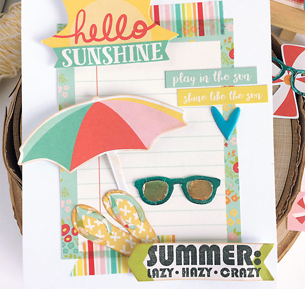 Hello Sunshine Deco Foil Sunglass Card