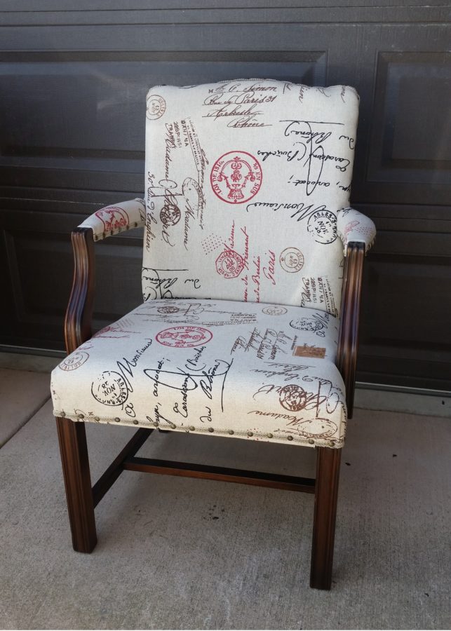 Upholstered chair with HeantBond