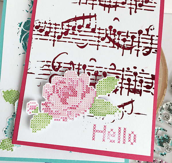 Hello Card Set Featuring Waffleflower Stamps