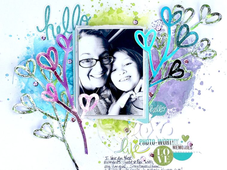 Hugs & Kissed Deco Foil Layout by Missy Whidden