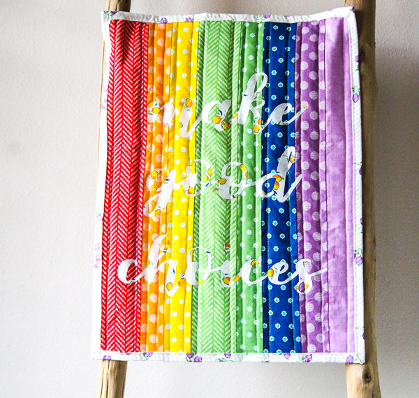 Heat N Bond Applique Rainbow Back to School Mini Quilt | www.thermoweb.com/blog
