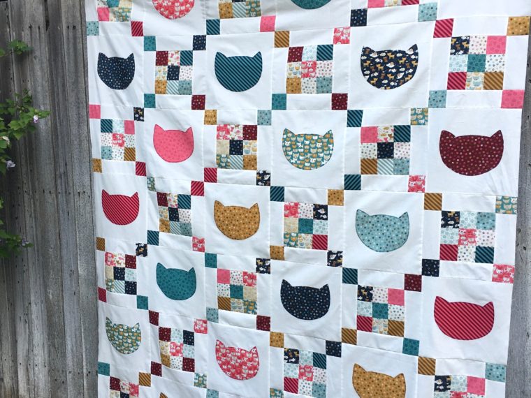 Scraps and Cats Quilt Featuring Woof Woof Meow Moda Fabrics
