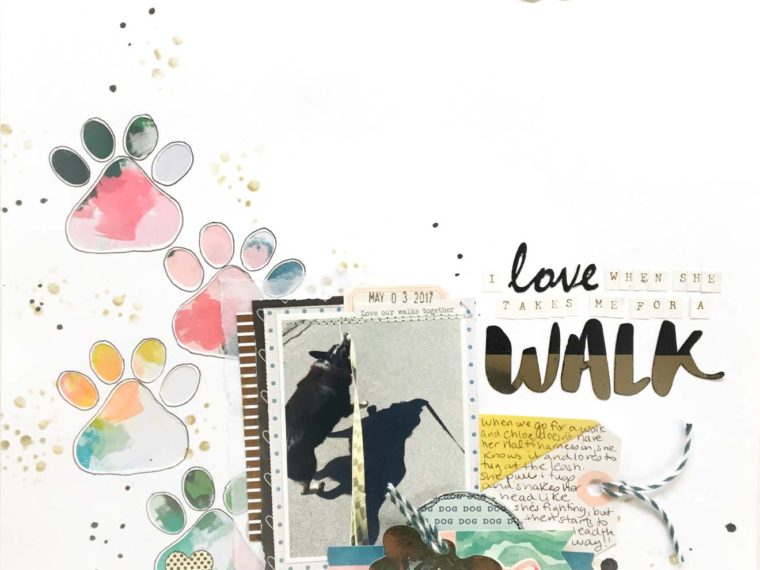 Take Me for a Walk Scrapbook Layout