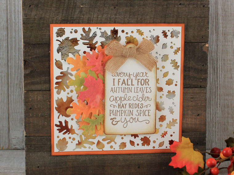 Mixed Media Fall Home Decor Piece by Juliana Michaels featuring Therm O Web Deco Foil, Mixed Media Art Paper and Adhesives