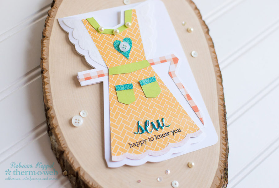 rk tow foiled sentiment apron shaped card (1 of 3) copy