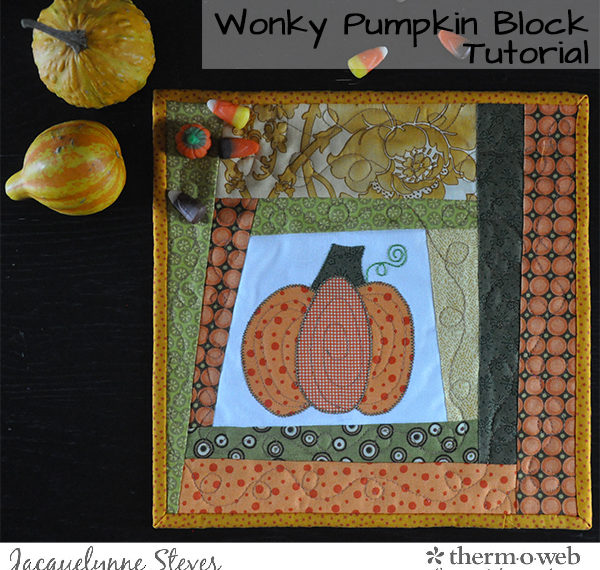 Wonky Pumpkin Quilt Block Tutorial by Jacquelynne Steves