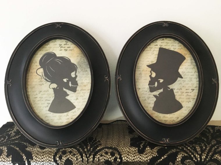 Creepy Halloween Silhouettes with Mixed Media