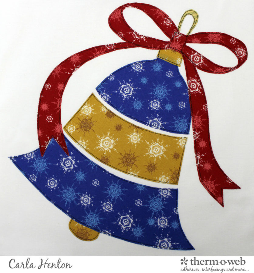 Christmas Bell Ornament Quilt Block Series for Thermoweb with Windham fabrics by Carla at Creatin' in the Sticks