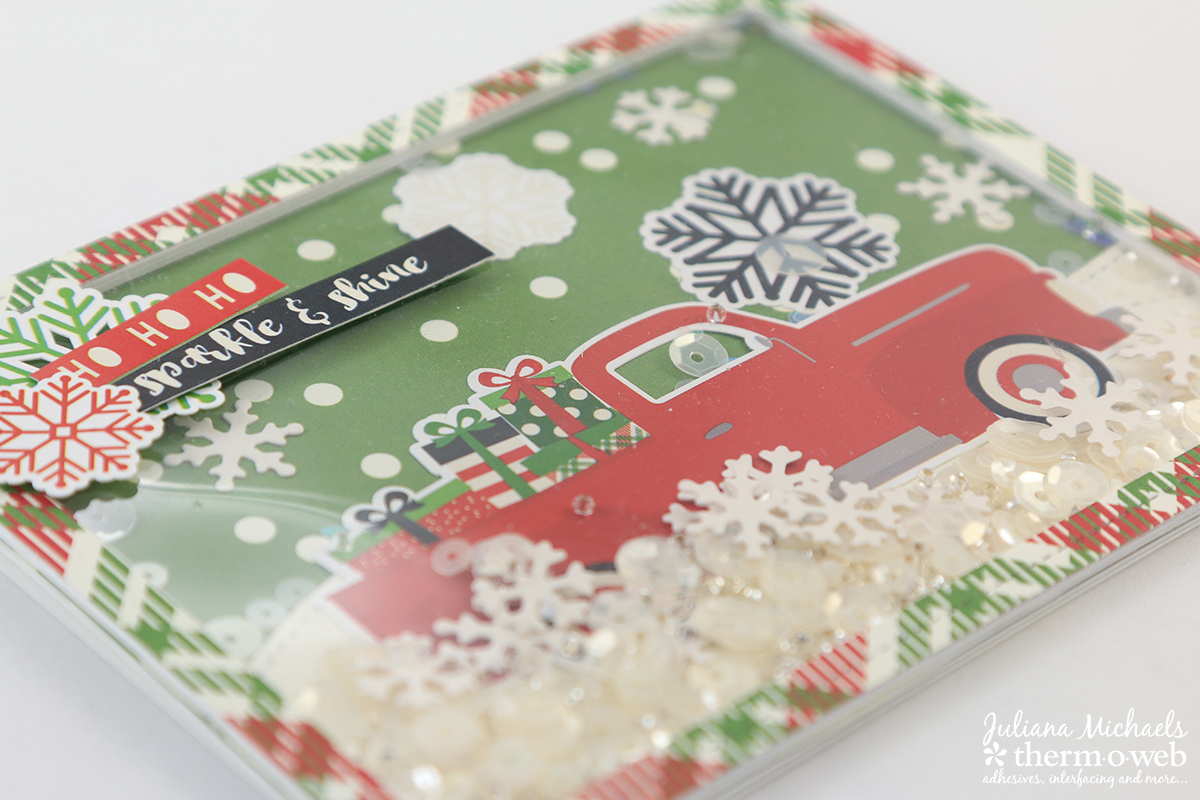 Christmas Truck Shaker Cards by Juliana Michaels featuring Therm O Web Adhesives