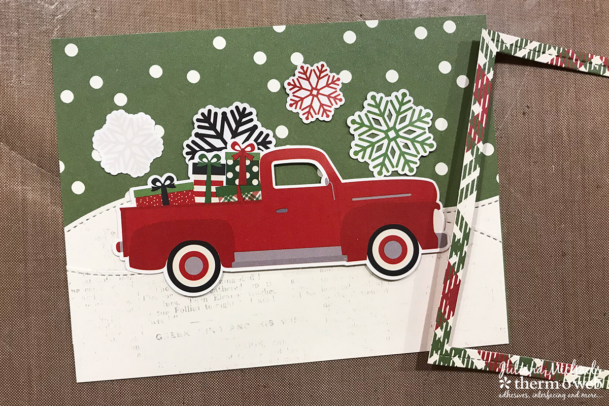 Christmas Shaker Card Tutorial by Juliana Michaels featuring Therm O Web Adhesives