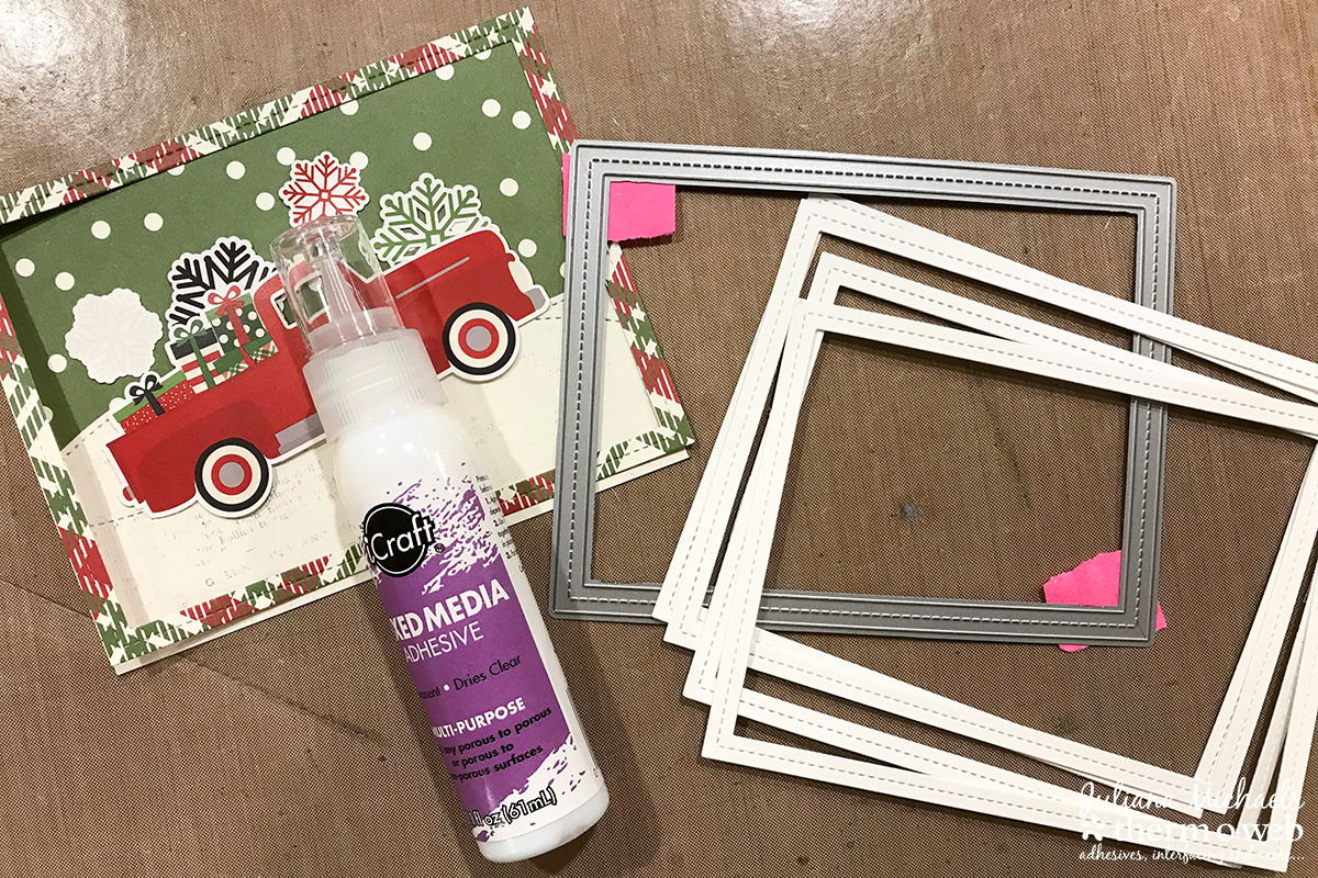 Christmas Shaker Card Tutorial by Juliana Michaels featuring Therm O Web Adhesives