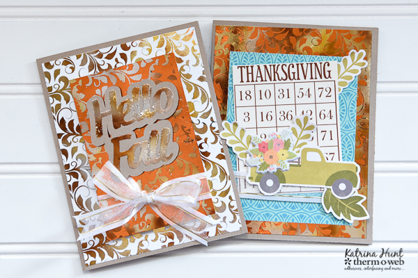 fall cards with amber deco foil by katrina hunt 4