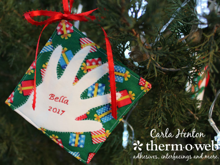 Handprint Holiday Christmas Ornament