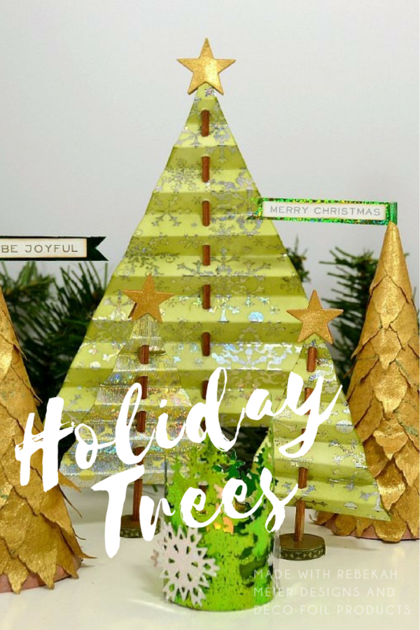 Mixed Media Holiday Trees