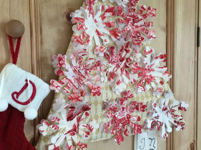 “Toile” the Night Before Christmas” Snowflake Tree Wreath with HeatnBond