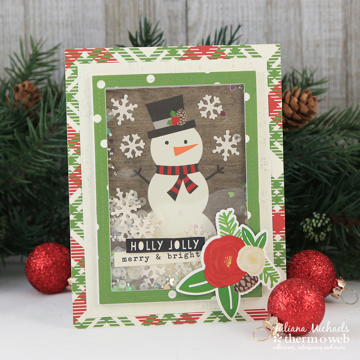 Snowman Shaker Cards by Juliana Michaels featuring Therm O Web Adhesives