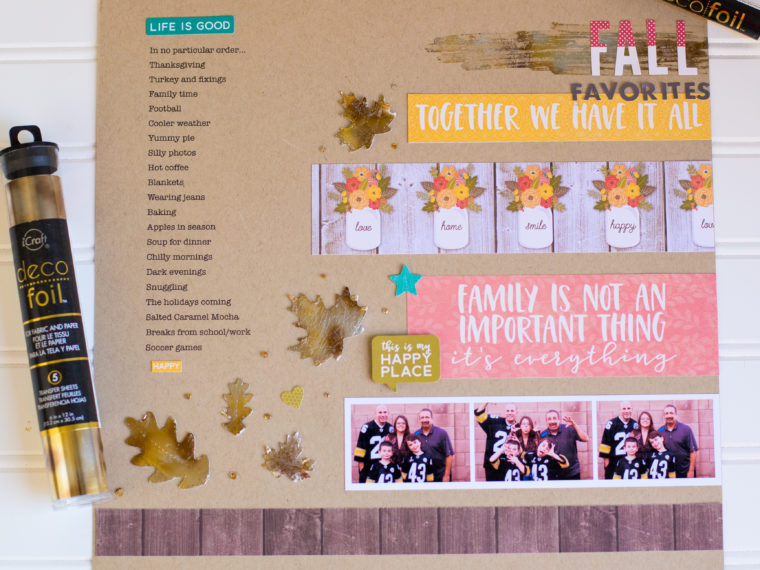 Amber Watercolor Deco Foil Fall Layout