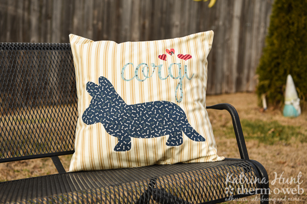 Corgi Pillow HeatnBond Ultra Katrina Hunt