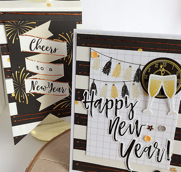New Year's Card and Wine Bottle Tag