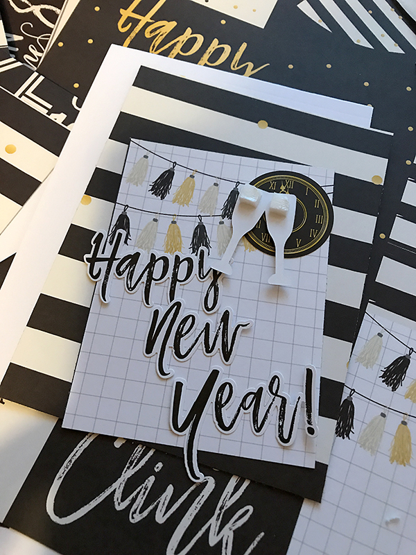 Happy new year card and tag step 2 by Daniela Dobson