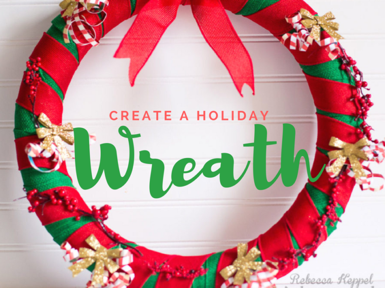 Colorful Christmas Holiday Wreath