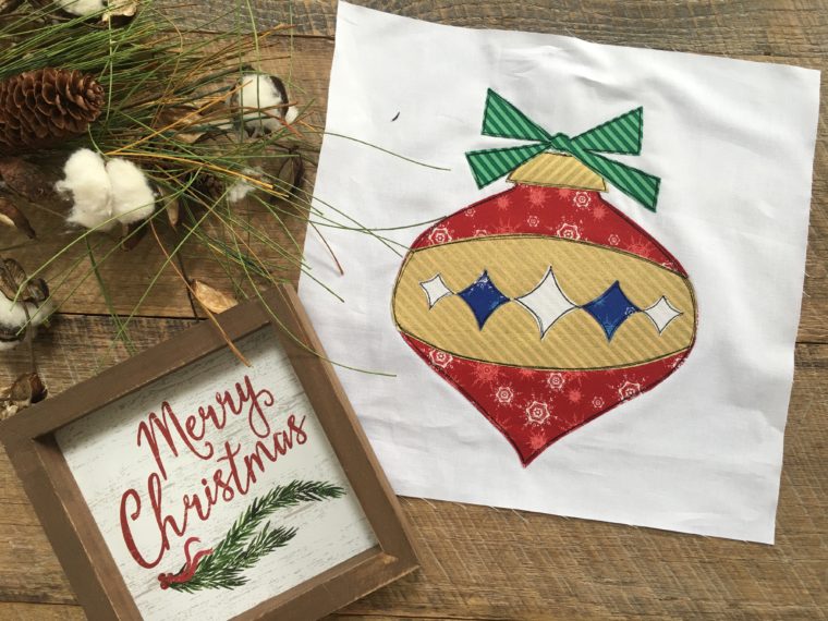 Holiday Ornament Quilt Block by Amanda Niederhauser