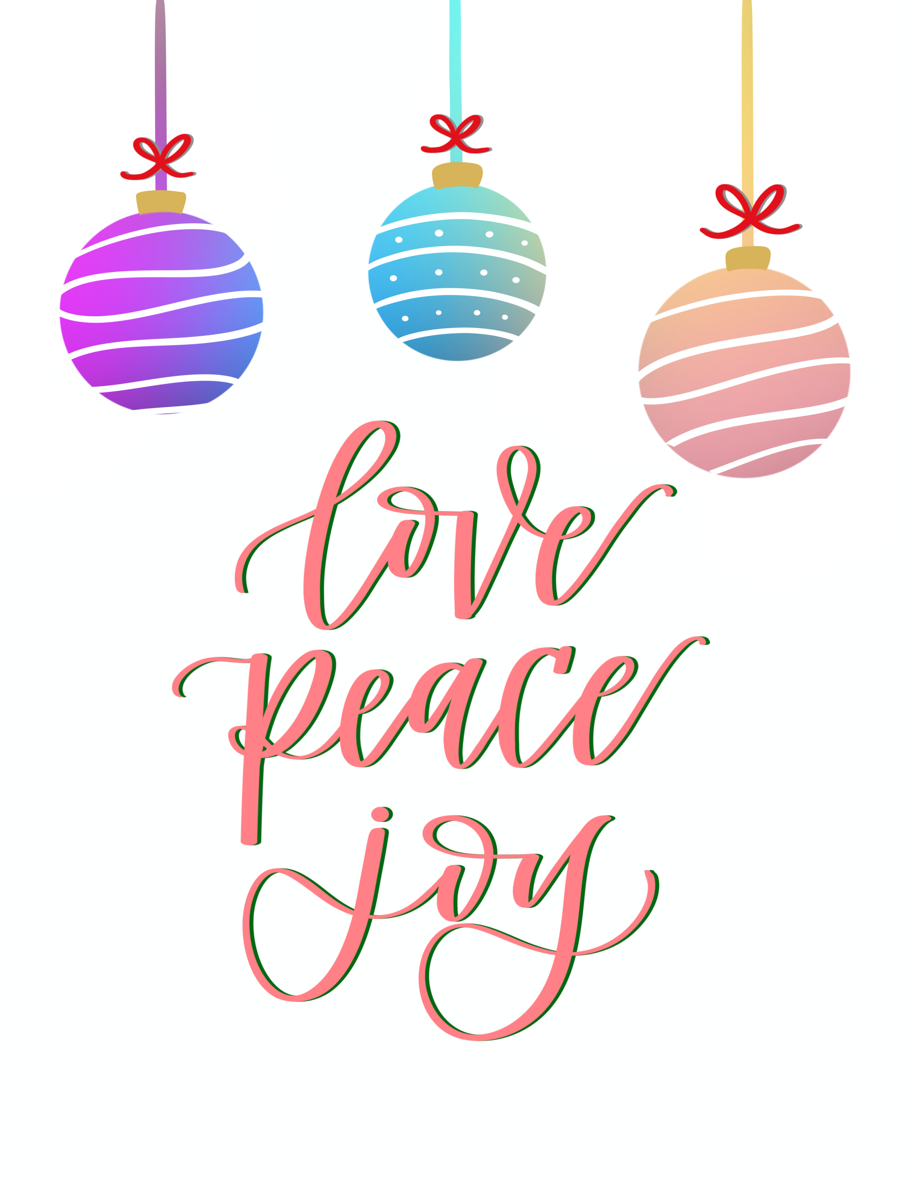 Love Peace Joy_Pastels