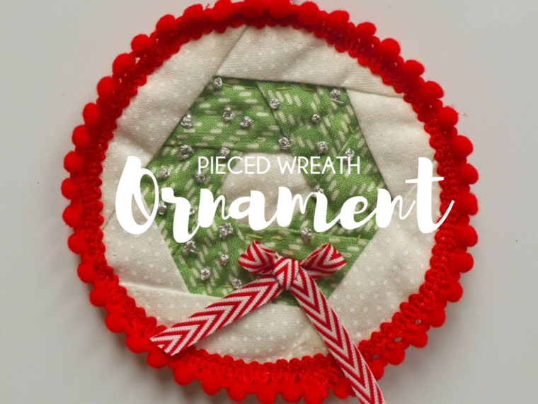 Fabric Pieced Wreath Ornament