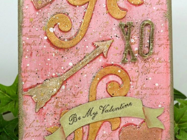 Be My Mixed Media Valentine Canvas by Deb Riddell