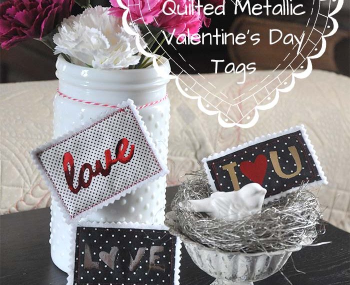Quilted Deco Foil Valentine's Day Tags