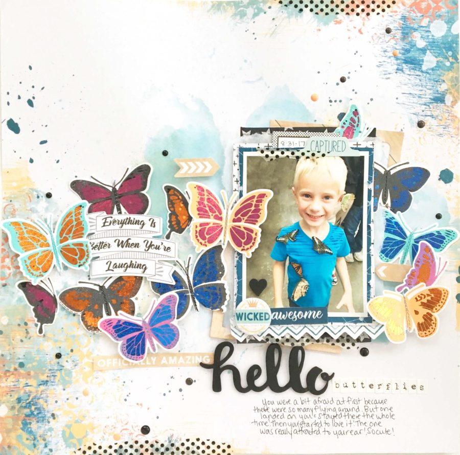 Hello Butterflies Gina K Designs StampnFoil Layout