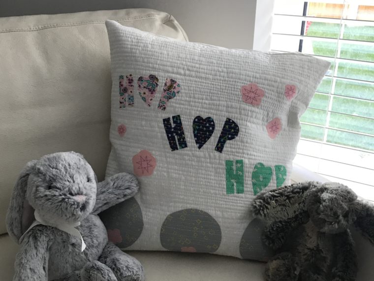 Easter Hop Hop Pillow with HeatnBond Fusible Fleece